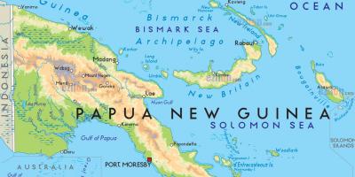 지도의 수도 도시의 파푸아 뉴기니