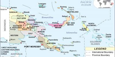 지도 파푸아 뉴기니의 지역