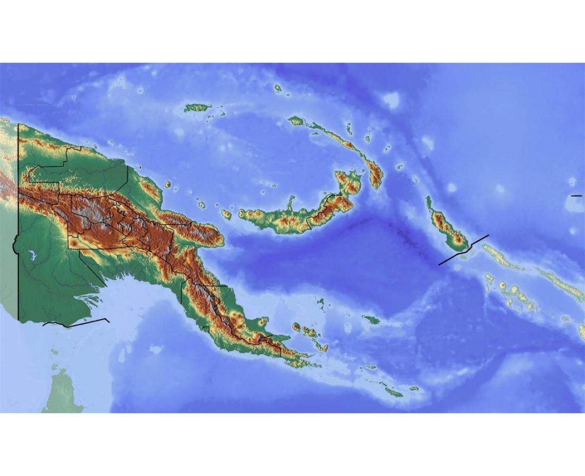 파푸아 뉴기니의 지형도