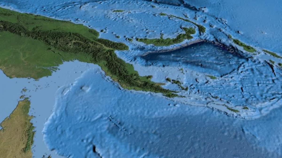지도의 위도 파푸아 뉴기니